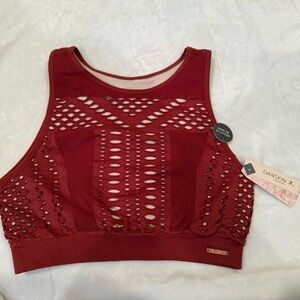 Danskin Rust colored Mesh bra/ crop top